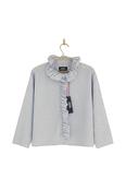 GALLEGO DESPORTES SHIRT WITH RUFFLED COLLAR IN BLUE STRIPES image