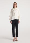 ROHE SATIN CAPE TOP | CREAM