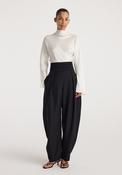 ROHE SCULTURAL CUMBERBAND TROUSERS | BLACK image