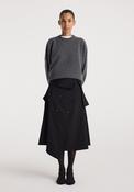 ROHE DECONSTRUCTED TRENCH SKIRT | BLACK