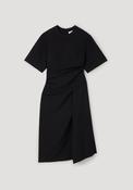 ROHE SCULPTURAL SHORTSLEEVE DRESS | BLACK