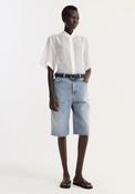 ROHE EMBROIDERED MUSLIN SHIRT IN WHITE image