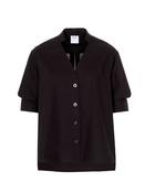 MANTU SHORT SLEEVE COTTON SHIRT IN BLACK image