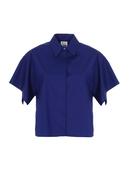 MANTU SHORT SLEEVE COTTON SHIRT IN COBALT BLUE image