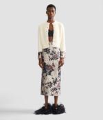 ERDEM TEXTURED SATIN PENCIL MIDI SKIRT | FONTEYN ROSE PEARL image