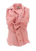 VIVIENNE WESTWOOD SS DRUNKEN SHIRT IN PINK STRIPE