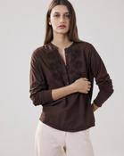 HARTFORD TUANNE BLOUSE IN WOOD image