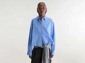 BELLEROSE JAVA POPLIN SHIRT IN BLUE image