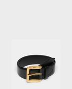 J &amp; M DAVIDSON BONNY MEDIUM BELT IN BLACK/GOLD image