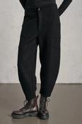 TRANSIT COMFORT FIT TROUSERS IN BOILED WOOL IN BLACK image