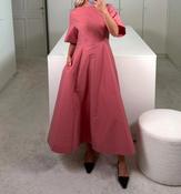 BERNADETTE MADELINE MIDI DRESS | POWDER ROSE image