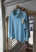 LA FEE PARISIENNE CHUNKY KNIT WITH ROLL NECK IN AQUA