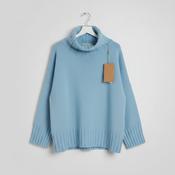 LA FEE PARISIENNE CHUNKY KNIT WITH ROLL NECK IN AQUA