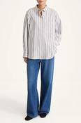 STYLEIN JANSELL SHIRT IN TAUPE STRIPE image