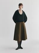 LISA YANG DOUBLÉ SKIRT IN DARK FERN image