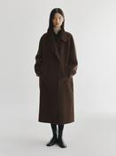 LISA YANG DOUBLÉ BUTTON COAT IN DARK OAK image