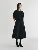LISA YANG DOUBLÉ SKIRT IN BLACK image