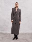 THE LANDSKEIN CLEMENCE | GREY WITH CHOCOLATE FLECK HERRINGBONE