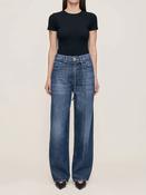 DL1961 CASIE RELAXED WIDE LEG MID RISE 31" - SPACE BLUE image