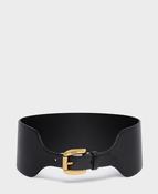 J &amp; M DAVIDSON WIDE BONNY BELT IN BLACK/GOLD image