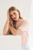 JUMPER 1234 DISTRESSED T-SHIRT IN MARSHMELLOW