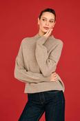 JUMPER 1234 WOOL CREW SWEATER IN COBBLE/MOOSE image