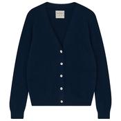 JUMPER 1234 DISTRESSED VEE CARDIGAN IN NAVY image
