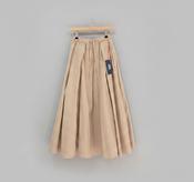 GALLEGO DESPORTES PANELED SKIRT WITH DRAWSTRING IN BROWN STRIPES image