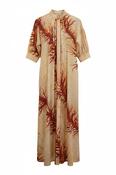 FOR RESTLESS SLEEPERS — METE DRESS, RUST FEATHER PRINT image