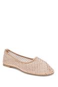 DEAR FRANCES BALLA CRYSTAL FLATS IN BUFF