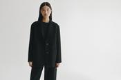 LISA YANG DOUBLÉ BLAZER IN BLACK image