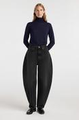 ROHE SCULPTURAL DENIMS TROUSERS | BLACK image