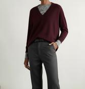 LISA YANG KENNY SWEATER IN DEEP PLUM image