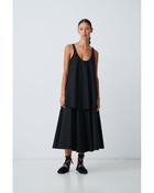 MANTU OVERSIZED TANK TOP IN BLACK image
