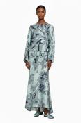 FOR RESTLESS SLEEPERS ARIANNA DRESS IN MINT/BLUE BOTANICAL PRINT image