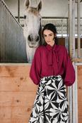 SIX ROADS LAURA BLOUSE | BURGUNDY