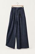 CLARAMONTE WOOL PANTS | NAVY STRIPES image