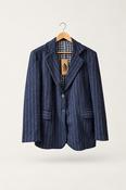CLARAMONTE BOYFRIEND WOOL JACKET | NAVY STRIPES image