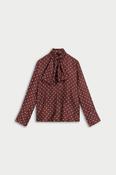 NATAN FORCE BLOUSE | AUBERGINE / WHITE POLKA DOT