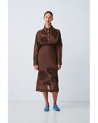 MANTU RAMIE EMBROIDERED SHIRT IN BROWN image