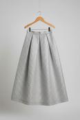 LUNATICA MILANO LUNA COCCO MIDI SKIRT IN SILVER