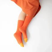 BONNE MAISON SOLID ORANGE MID CALF SOCKS image