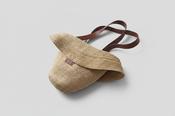 CATARZI NATURAL BRAIDED RAPHIA VASE-SHAPED BAG