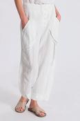 TRANSIT WIDE LEG, LOW CROTCH TROUSERS WITH WIDE ROUNDED BELLOWS POCKETS IN WHITE image