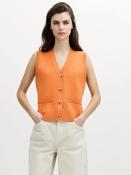 Missy Orange V neck waistcoat