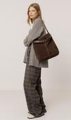 Indi &amp;amp; Cold Split Suede Bag - chocolate