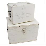 Set of 2 Luxury Wedding Day Keepsake Boxes image