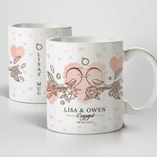 Little Love Birds Engagement Mugs (2 Mugs) image