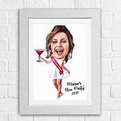 Party Girl Caricature