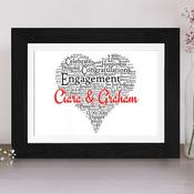 Names in Heart Engagement Gift
